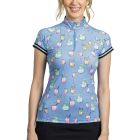 Kastel Denmark 1/4 Zip Ladies Print Sunshirt with Trim
