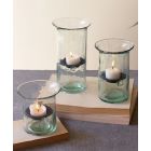 Kalalou Recycled Glass Votive Cylinders - Set of 3
