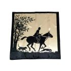 Westrian Fox Hunting Horse Hounds Equestrian Tally-Ho Satin Scarf