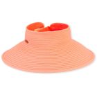 Sewn Ribbon Roll-Up Visor w/ Velcro Closure