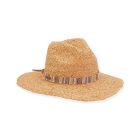 Sun N Sand Natural Raffia Classic Safari Hat W/ Ribbon Trim