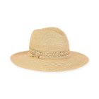 Sun N Sand Ladies Paper Straw Durress Safari Hat With Self Trim Metal Clasp