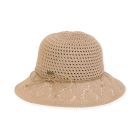 Sun N Sand Ladies Poly Braid Santa Maria Bucket Hat With 3-Inch Trim