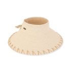 Sun N Sand Ladies Elliana Roll-Up Sun Visor Hat With Stitch Trim
