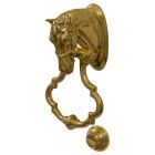 Brass Horsehead Door Knocker
