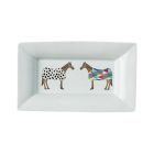 Maizie Clarke Ceramic Trinket Tray with Equine Designs (6.5" x 3.5")