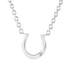Kelly Herd Sterling Silver Single Stone Horseshoe Necklace