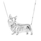 Kelly Herd Sterling Silver Large Corgi Necklace