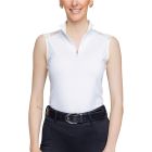 Kastel Ladies Lace Shoulder 1/4 Zip Sleeveless Tank Top