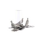 Vagabond House Pheasants Pillar Hurricane Centerpiece