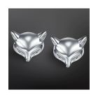 Westrian Equestrian Fox Mask Sterling Silver Stud Earrings