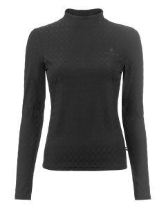 Cavallo Ladies Rabia Stand-Up Collar Jacquard Shirt with 3D Logo