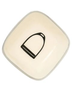 Small Square Bowl with Stirrup Design