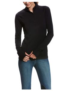 Ariat Ladies Lowell 2.0 1/4 Zip Baselayer Long Sleeve Shirt (Solid Colors)