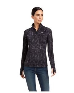 Ariat Ladies Lowell 2.0 1/4 Zip Baselayer Long Sleeve Shirt (Prints)