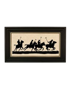 Madison Bay Co. 7" X 12" Polo Team Frame Paper Cut Silhouette