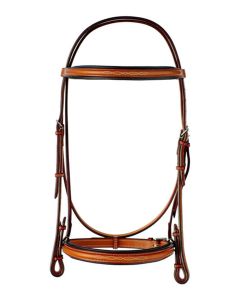 Edgewood Fancy Raised Padded 1" Width Bridle with Fancy Laced Reins