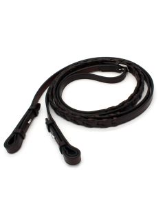 Tory 5/8" Laced Reins with Hook Stud - 54"