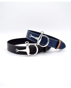 LILO Bosca 1.5" Leather Belt w/ Silver Bit