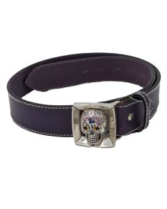 LILO 1.5" Leather Cala Skull Belt