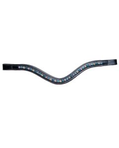 KL Select Paradise Curved Padded Browband With Crystals