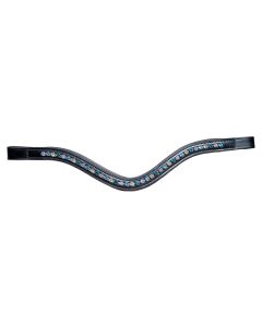 KL Select Paradise Curved Padded Browband With Crystals
