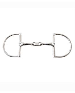 JP Korsteel Stainless Steel French Link Hunter Dee Ring Snaffle Bit