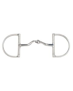 JP Korsteel Curved Stainless Steel Jointed Port Hunter Dee Ring Snaffle Bit