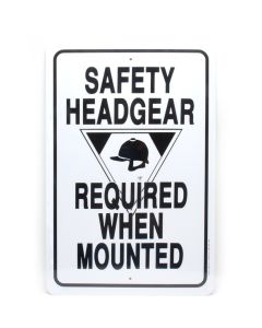 Noble Beast Safety Headgear Required  Aluminum Sign (12" x 18")