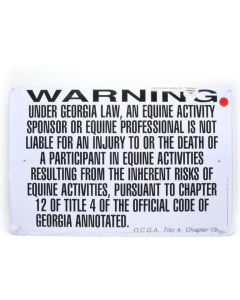 Noble Beast Georgia Eqine Law Aluminum Sign (18" x 12")