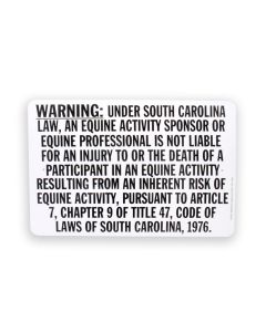 Noble Beast South Carolina Equine Law Aluminum Sign (12" x 18")