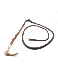 Fleck Rootwood Laquered Hunt Whip with Real Stag Antler