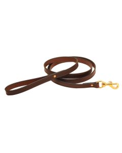 Tory Plain Creased Leather Dog Leash With Snap