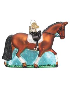 Kelley And Company Glass Dressage Horse Christmas Ornament