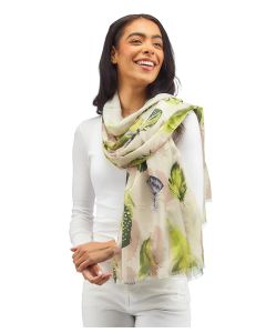 Twos Company Feather Printed Scarf