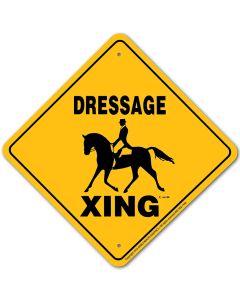 Noble Beast Dressage X-ing Aluminum Sign (12" x 12")