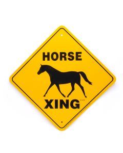 Noble Beast Generic Horse X-ing Aluminum Sign (12" x 12")