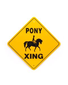 Noble Beast Pony X-ing Aluminum Sign (12" x 12")