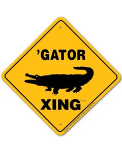 Noble Beast Gator X-ing Sign (12" x 12")
