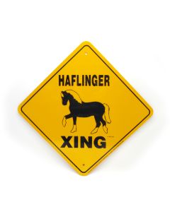 Noble Beast  Haflinger X-ing Aluminum Sign (12" x 12")