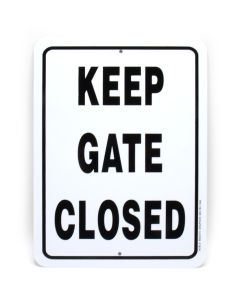 Noble Beast Keep Gate Closed Aluminum Sign (9" x 12")