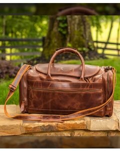 Madison Creek Mens Weekender Leather Duffle Bag