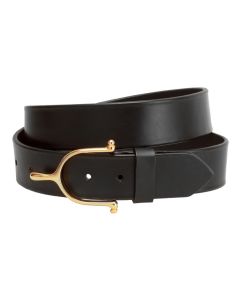 Tory 1.5" Leather Belt w/ Brass Spur Buckle