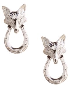 Loriece Fox Mask & Horseshoe Earrings