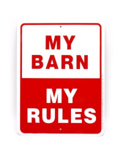 Noble Beast My Barn My Rules Aluminum Sign (12" x 12")