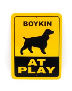 Noble Beast Boykin at Play Aluminum Sign (9" x 12")