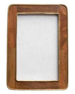 Chehoma Sloan Wooden Photo Frame With Rounded Brass Edge (10x15)