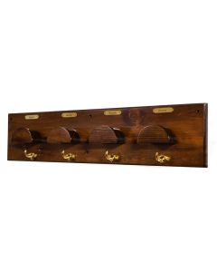 Wooden Bridle Rack With 4 Hooks
