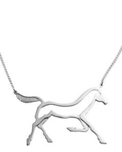 Loriece Cantering Horse Silhouette Necklace