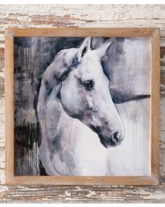 White Stallion Wall Art